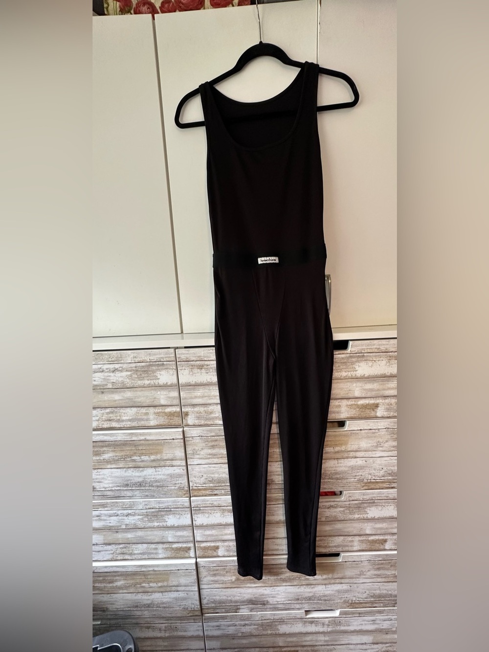 🖤 Hawthaw Ribbed Black Sleeveless Jumpsuit Size Small